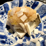 富小路 やま岸 - カマスの焼き霜 梅おろし②