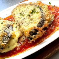米茄子のスペイン産チーズ挟み焼き