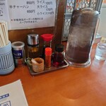 らー麺 ふしみ - カウンター上の設え。