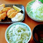とんかつステーキ　まこと亭 - ホタテフライ定食