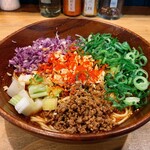 薬膳汁なし担担麺 ハルキヨ - 薬膳汁無担担麺（３辛）