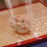すし割烹 翁鮨 - 蟹身と蟹みそ
