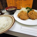 キッチン南海 - メンチカツ定食　750円