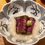 東京肉しゃぶ家 - とろろに入った但馬玄