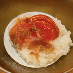 東京肉しゃぶ家 - 黄身と削りたて鰹節♪