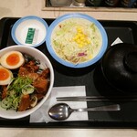 Matsuya - 魯肉飯(並盛) 生野菜セット