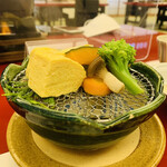 割烹つづみ - ・蒸し野菜+玉子焼き