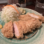 あげづき - 松坂豚ロースかつ定食1,520円＋地鶏ササミフライ455円