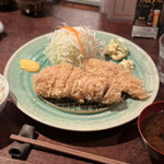あげづき - 松坂豚ロースかつ定食1,520円＋地鶏ササミフライ455円