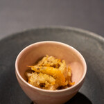 プレゼンテ スギ - 2022.9 利根川産川海老（スジエビ＆テナガエビ）と新生姜ピクルスのフリット 野呂在来蕎麦 夏みかんドライトマトソース