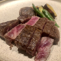 名駅 鉄板焼き 森本Ｘ Premium - 神戸牛のサーロイン、北海道産A5黒毛和牛のフィレ