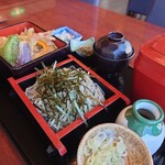 須坂屋 - 天丼と蕎麦のセット