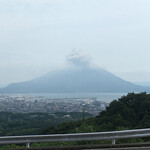 霧島ホテル - 霧島から知覧までは高速で行きました。途中で見た桜島です。