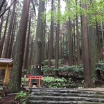 霧島ホテル - 中腹あたりに鳥居があります