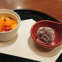 日本料理 花むさし - クリームブリュレとパイン大福