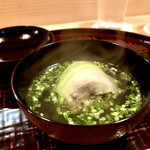 多仁本 - 鼈とフカヒレの真薯　冬瓜と少し生姜の効いた出汁が沁み渡りますな