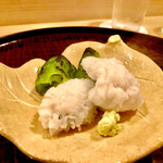 多仁本 - 湯引き鱧と万願寺とうがらし