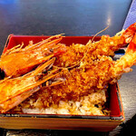 Fujiyoshi - 『大海老天重』甘めの丼タレが食欲を刺激！