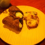 クレメンティア - 茶菓子　パイ生地を焼いてフルーツチーズを詰めたもの　フルーツケーキ.jpg