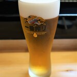 都寿司 - ランチ生ビール　660円