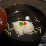 新ばし 星野 - 牡丹鱧ジュンサイのお椀