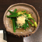 三代目まる天 - ニラの芽？のお浸し