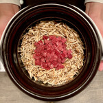 USHIGORO S. - 松茸と牛ヒレの土鍋ご飯