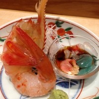 おたる政寿司 本店 - ぼたん海老の造りとえび味噌