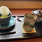 甘味カフェ 茶ゆ - 棒茶セット（ジェラート）　900円