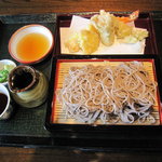 天川茶寮 柿千 - （伍の膳）蕎麦又は葛うどん・海老天ぷら