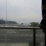 GARB - テラス席。ビニールシートが曇っているからあまり眺望はよくない。