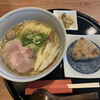自家製乾麺 鴨だしご飯 かも新