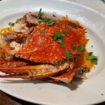ブラチェリア デリツィオーゾ イタリア - 丸々一杯渡り蟹のトマトソース　リングイーネ