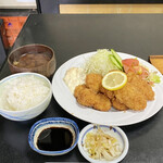 とんかつモリ - 貝柱フライ定食