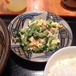 四谷琉球 - 琉球定食（ゴーヤチャンプル＋沖縄そば） ¥800 のゴーヤチャンプル