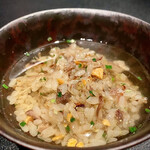 西麻布 焼肉 X - もつまぶし茶漬け