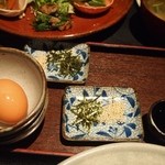 花様 - オプションの卵かけご飯（比良山麓の養鶏農家直送 近江卵）