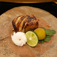 日本料理 直 - かます松茸包み焼、菊花蕪、さつまいもみつ煮