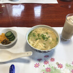 雑炊とデザート