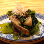高太郎 - お通し　　有機野菜と大豆のおひたし