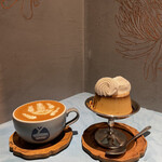 ペチカスケマサコーヒー - 『Pudding¥600』 『Cafe latte¥600』