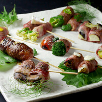 「選べる５種類」近江牛巻き野菜串の盛り合わせ