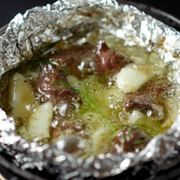 近江牛ハツと守山ニンニクのホイル焼き