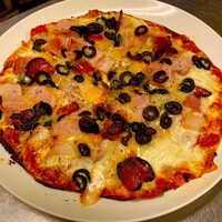 キノコとベーコンのビスマルク風