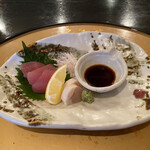 さきや - 夜の部の刺身盛りは、もっと豪華なりねヽ(；▽；)