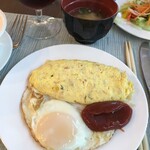 Magellan - 2日目、オムレツ、フライドエッグはその場で焼いてくれます