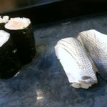丸八寿司 - まずはコハダとトロ鉄火巻から！