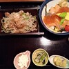 ろくべえ - おろし蕎麦+サーモン・いくら丼セット