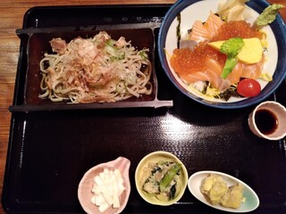 Rokubee - おろし蕎麦+サーモン・いくら丼セット