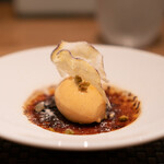 ARMONICO - クレームブリュレ ラム酒のジェラート さつま芋チップス